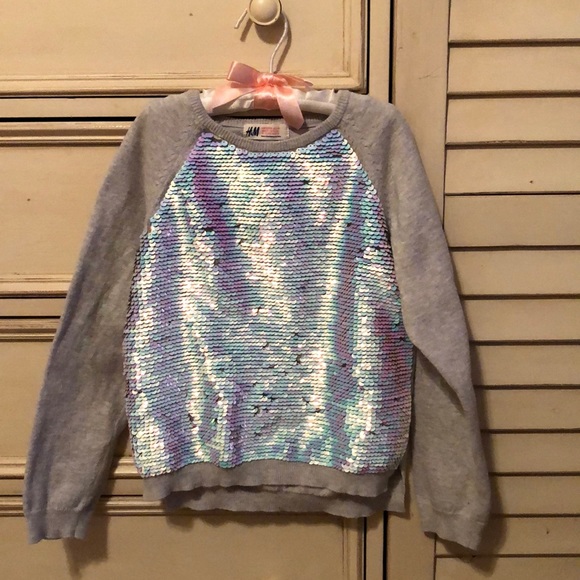 H&M Girls Sweater Sequins Formal or Casual 6-8yrs - Picture 1 of 3